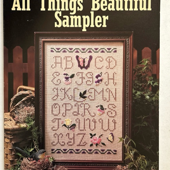 Leisure Arts 'All Things Beautiful Sampler" Cross Stitch Pattern - Leaflet 873 - Picture 2 of 5